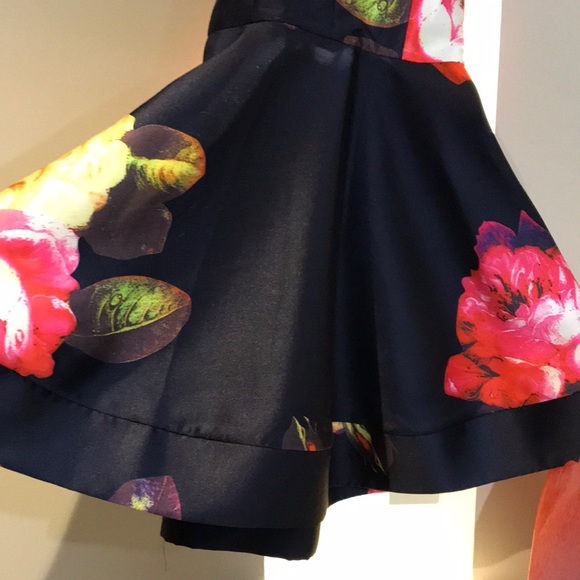 A’GACI - Cocktail Dress Navy Blue/Floral - Picture 3 of 4